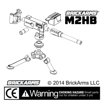 Custom BrickArms Waffe M2HB Machine Gun