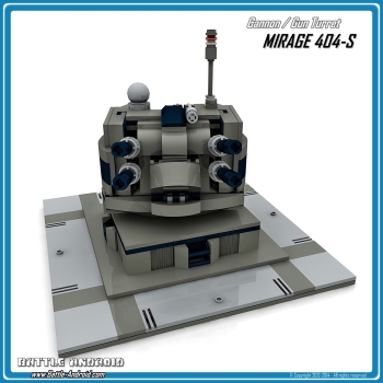 CUSTOM PDF building instructions MIRAGE 404S turret grey blackf or LEGO bricks