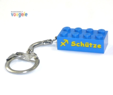 Custom keychain with the star sign Sagittarius made of LEGO® parts!