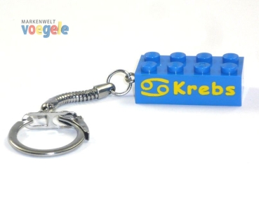 Custom keychain with the star sign cancer of LEGO® parts!