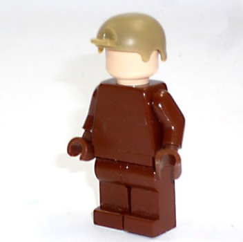 5 Minifig.cat Custom PBH Helme für LEGO® Figuren in der Farbe dark tan