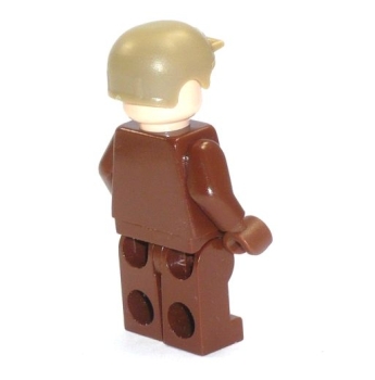 5 Minifig.cat Custom PBH Helme für LEGO® Figuren in der Farbe dark tan