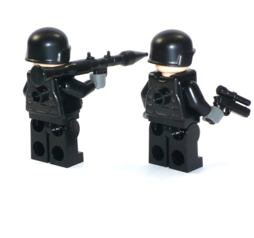 2 Custom Figure SWAT soldier with weapen and much Brickarms accessories made of LEGO bricks gun