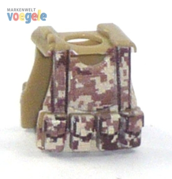 Sidan Toys Custom Camo Weste für LEGO® Figuren in der Farbe dark tan hochwertig bedruckt