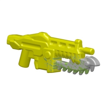Custom BrickForge Shredder Gun for LEGO figures yellow