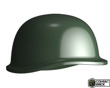 Combat Brick soldiers WW2 Vietnam US Army M1 Steel Pot Helmet 5 peaces in green for LEGO® figures