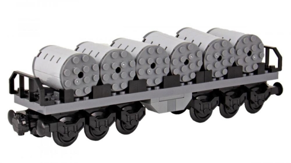 BlueBrixx Train Flat Bed w. 6 Coils 244 parts 100853