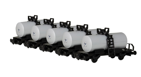 BlueBrixx Railroad tank cars 5er Set with 535 parts