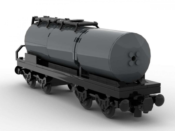 BlueBrixx Railroad Standard tank wagon center black with 178 parts