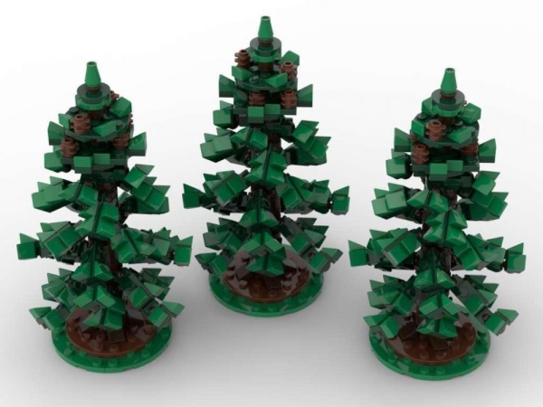 BlueBrixx Fir trees, set of 3 741 parts