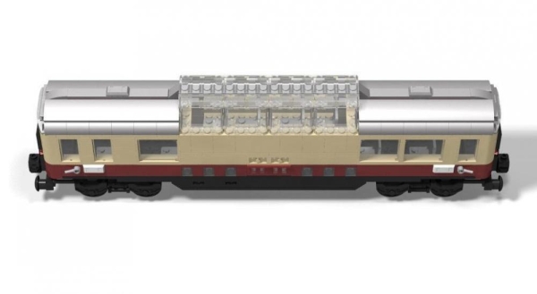 BlueBrixx Train observation trolley Rheingold DB 538 parts 101343