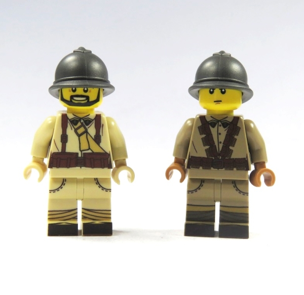 2 French custom soldiers from LEGO® and custom parts