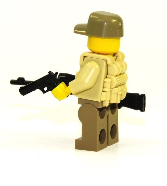 Custom Polce Figure made of LEGO bricks and custom accessories