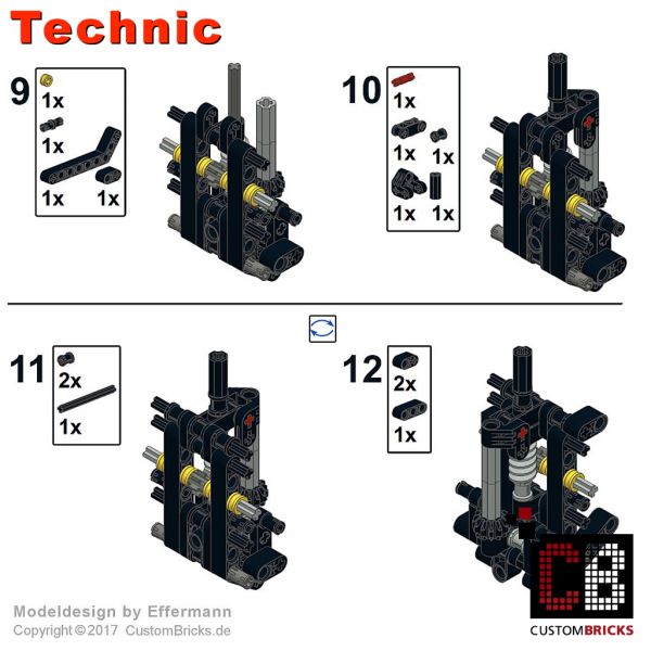 Custom Bulldozer - Minifigscale Bauanleitung