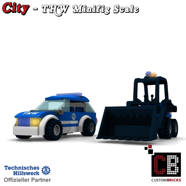 Custom THW Model instruction - Mini excavator with passenger car