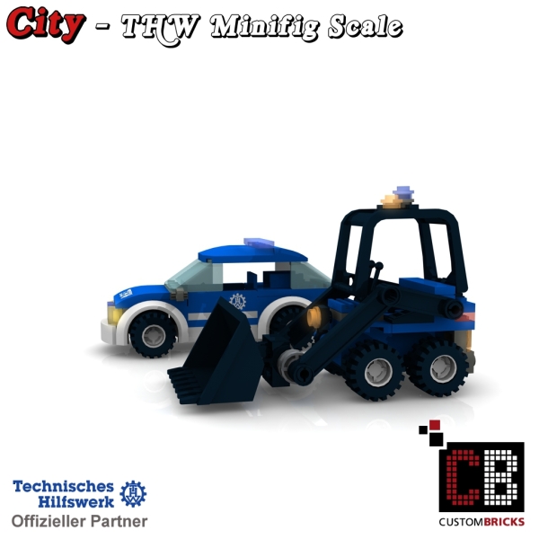 Custom THW Model instruction - Mini excavator with passenger car