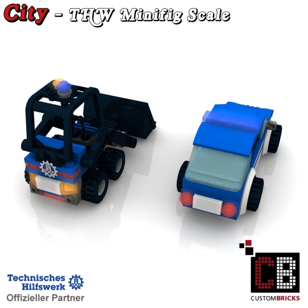 Custom THW Model instruction - Mini excavator with passenger car