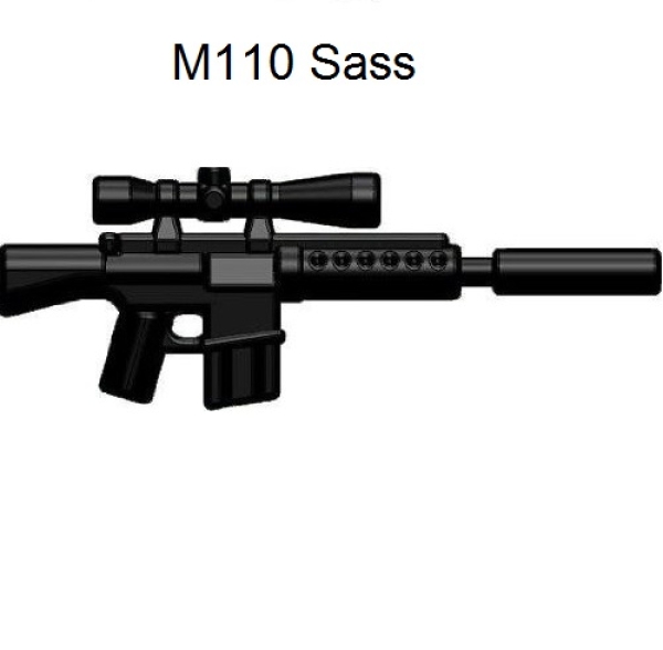 Brickarms M110 SASS Sniper Gun black for LEGO figures