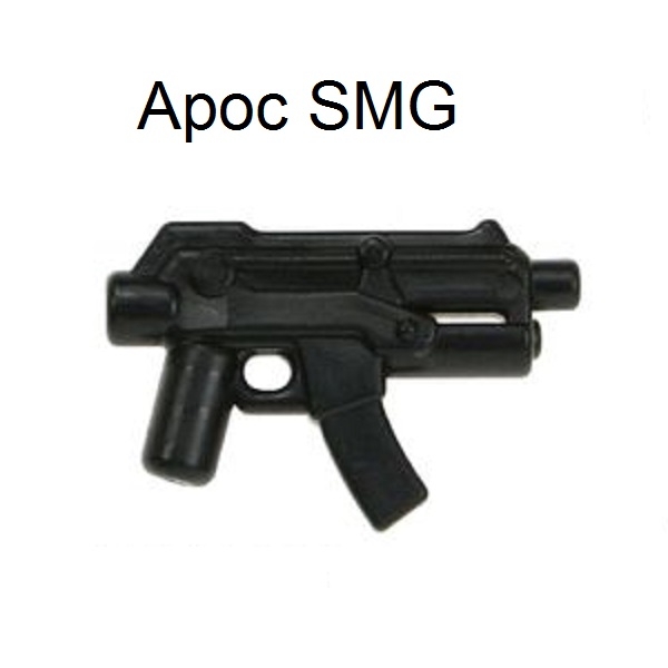 Brickarms Apoc SMG Gun waffe in schwarz für LEGO Figuren