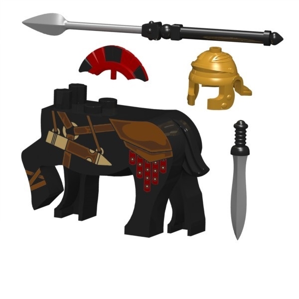 Custom Brick Forge Zubehör Set Zentaur schwarz für z.B. LEGO ® Figuren