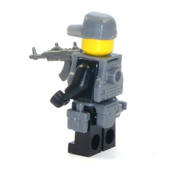 Custom Figure SWAT Police with weapen and much accessories made of LEGO bricks (Mini6.)