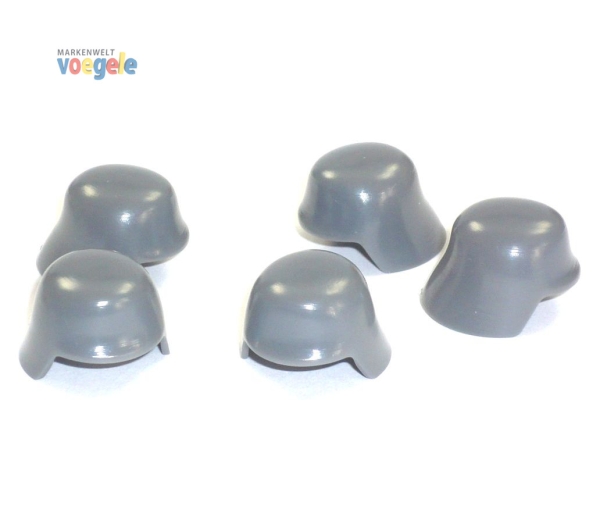 5 Minifig.cat Custom MG 0 Helme WW2 für LEGO® Figuren in der Farbe grau