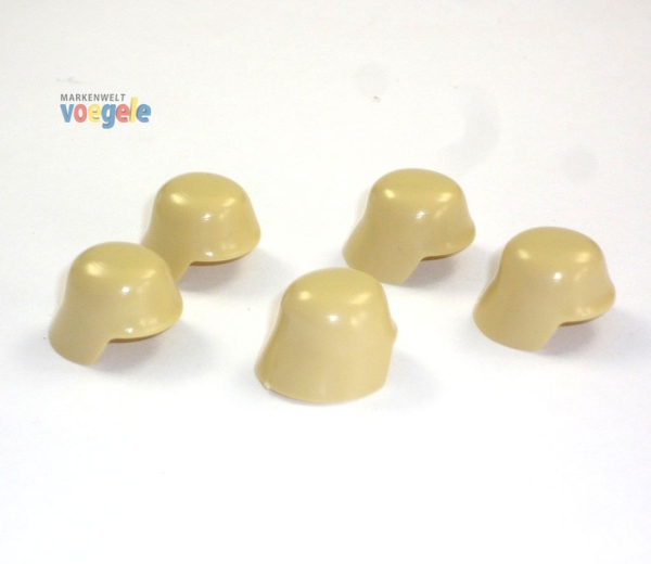 5 Minifig.cat Custom MG 0 Helme WW2 für LEGO® Figuren in der Farbe beige