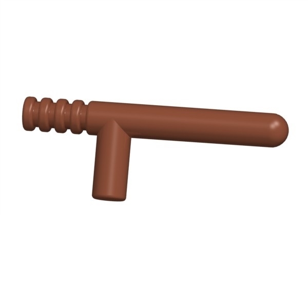 Custom Brick Forge Nightstick for LEGO figures brown