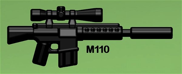 Brickarms M110 SASS Sniper Gun black for LEGO figures