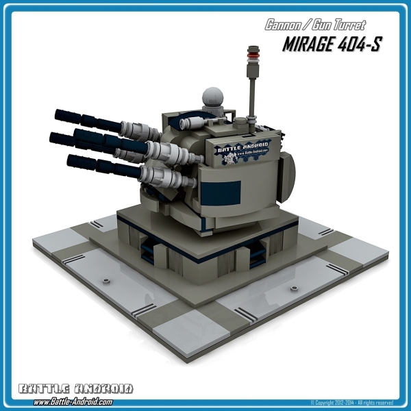 CUSTOM PDF building instructions MIRAGE 404S turret grey blackf or LEGO bricks