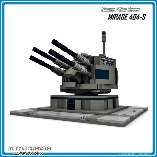 CUSTOM PDF building instructions MIRAGE 404S turret grey blackf or LEGO bricks