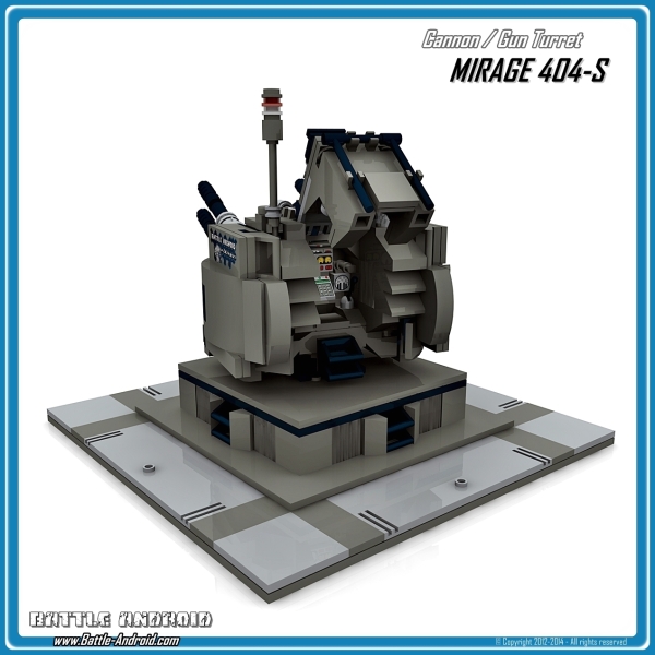 CUSTOM PDF building instructions MIRAGE 404S turret grey blackf or LEGO bricks