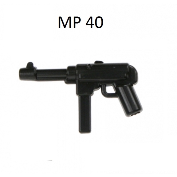 Brickarms MP 40 schwarz für LEGO Figuren