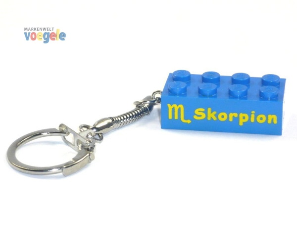 Custom keychain with the star sign Scorpio made of LEGO® parts!