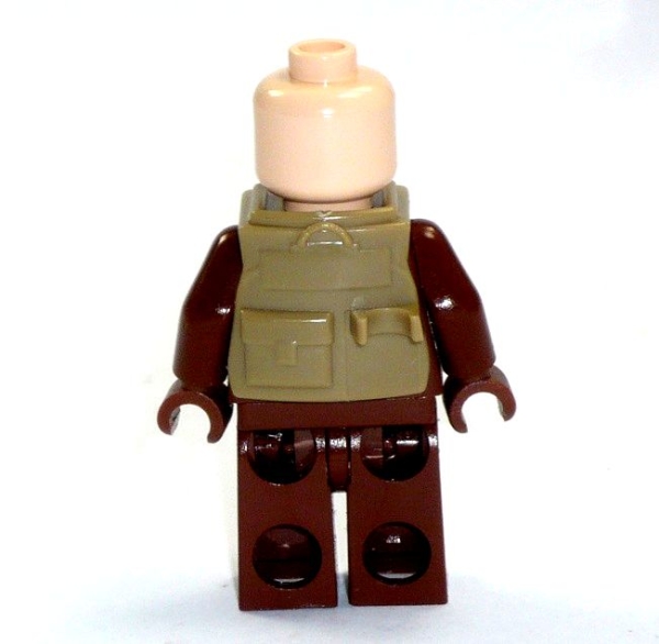 Minifig.cat Custom Weste L4s für LEGO® Figuren in der Farbe dark tan