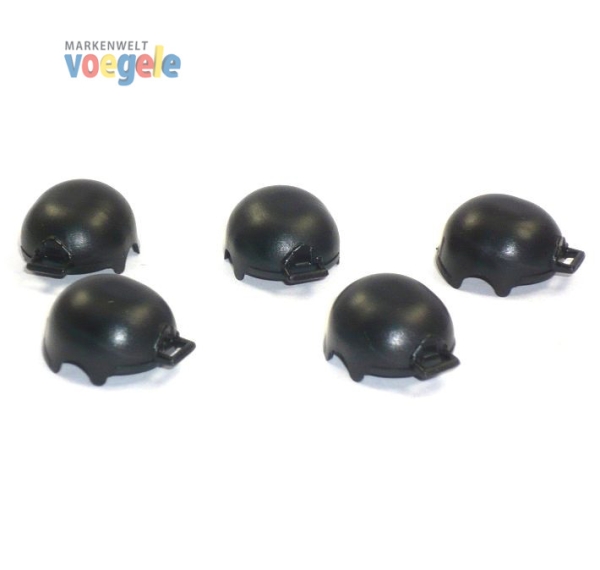 5 Minifig.cat Custom PBH Helme für LEGO® Figuren in der Farbe schwarz