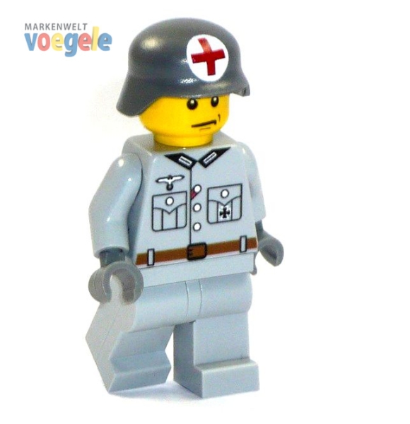 Custom WW2 Figur Wermacht Sanitäter grau aus LEGO® Teilen - Markenwelt  Voegele