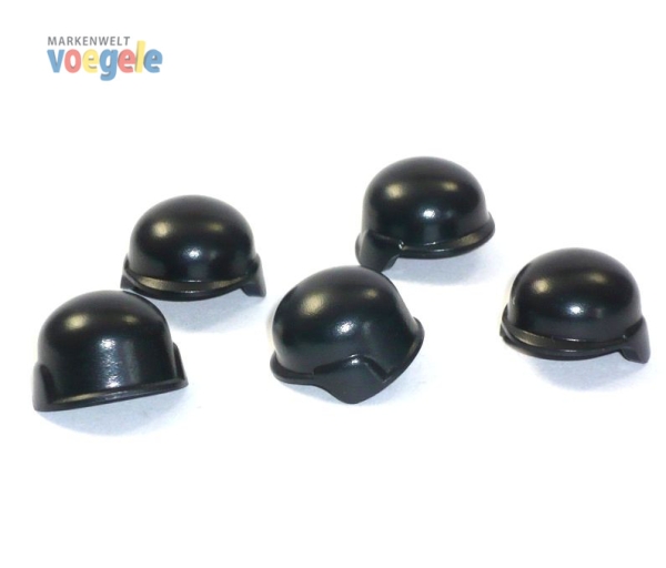 5 Brickarms Moderne Custom Helme für LEGO® Figuren schwarz