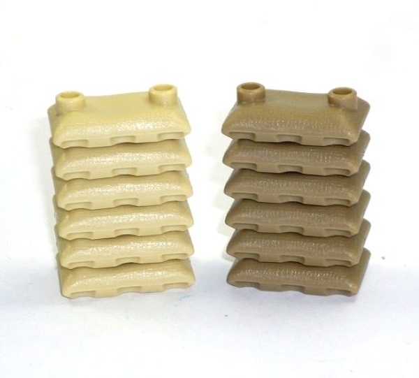 Custom 12 sandbags for LEGO figures tan darktan